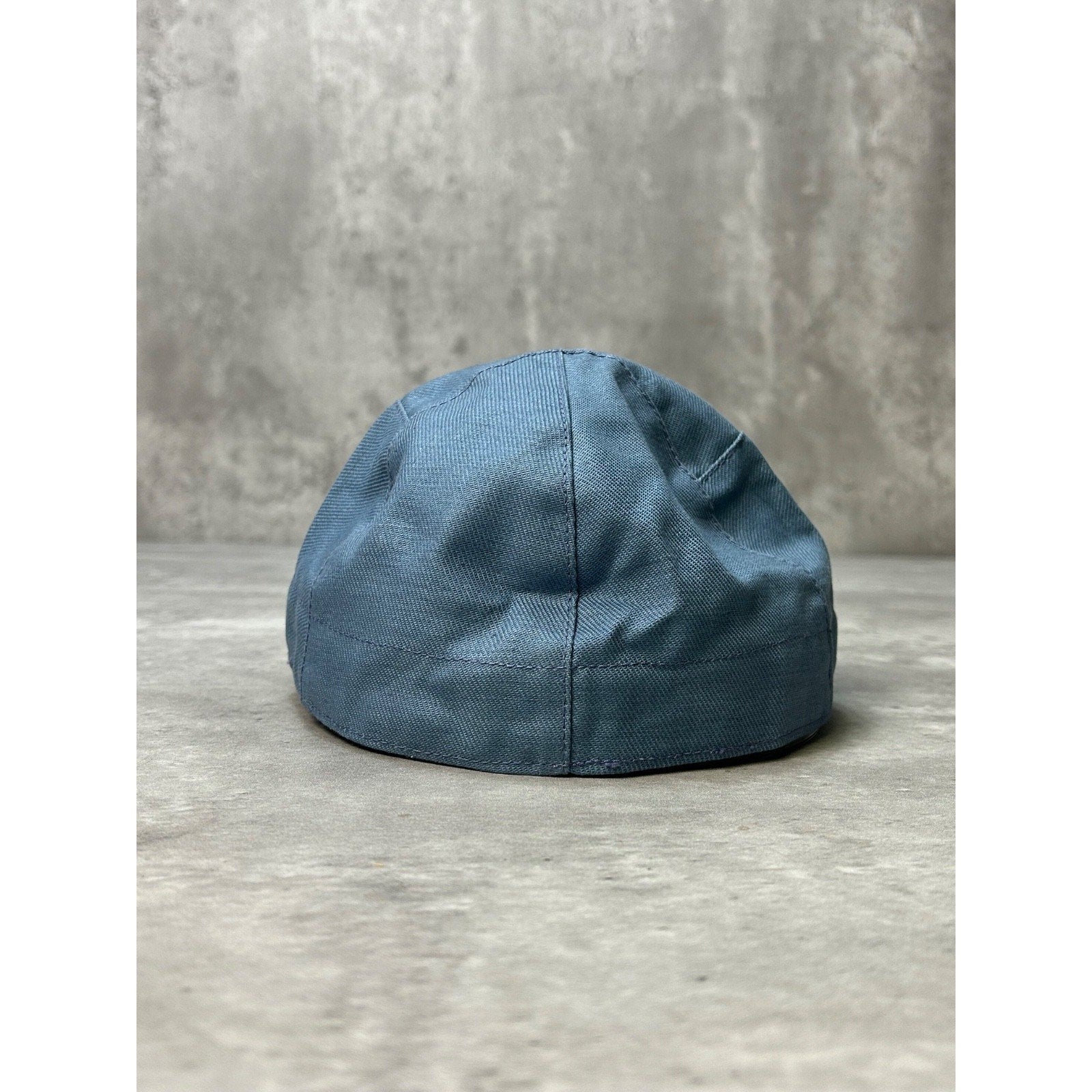Vintage 1969 5 Panel Steel Blue Fitted Hat Size 7