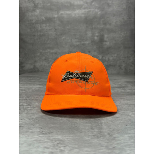 Vintage 90s Budweiser Outdoors Embroidered Beer Promo Hunting Strapback Hat OSFA