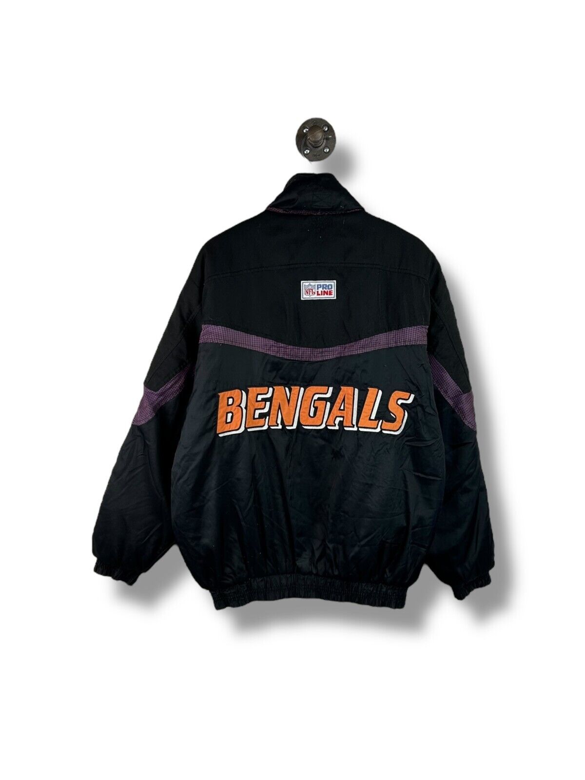 Vintage 90s Cincinnati Bengals NFL Full Zip Insulated Football Jacket Sz Medium