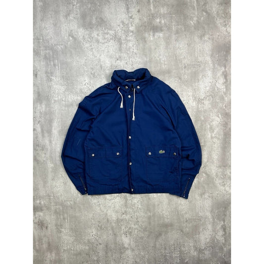 Vintage 90s Lacoste Embroidered Logo Full Zip Multi Pocket Jacket Size Medium