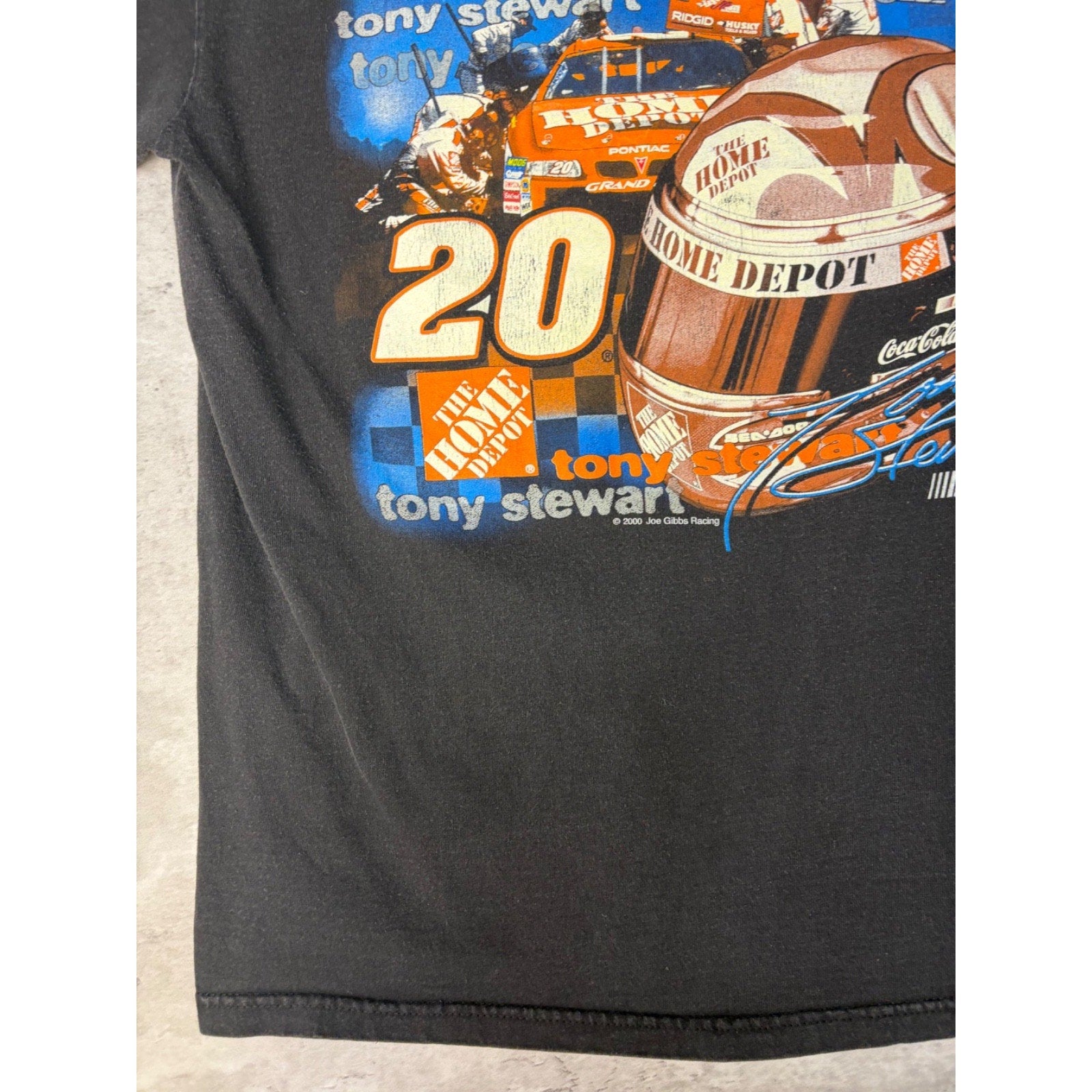 Vintage 2000 Tony Stewart Home Depot Racing Nascar Graphic T-Shirt Size Medium