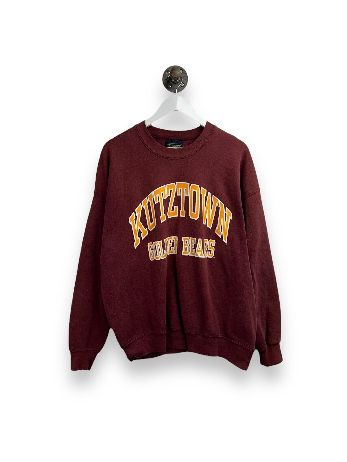 Vintage 90s Kutztown Golden Bears Collegiate Arc Spellout Sweatshirt Size XL