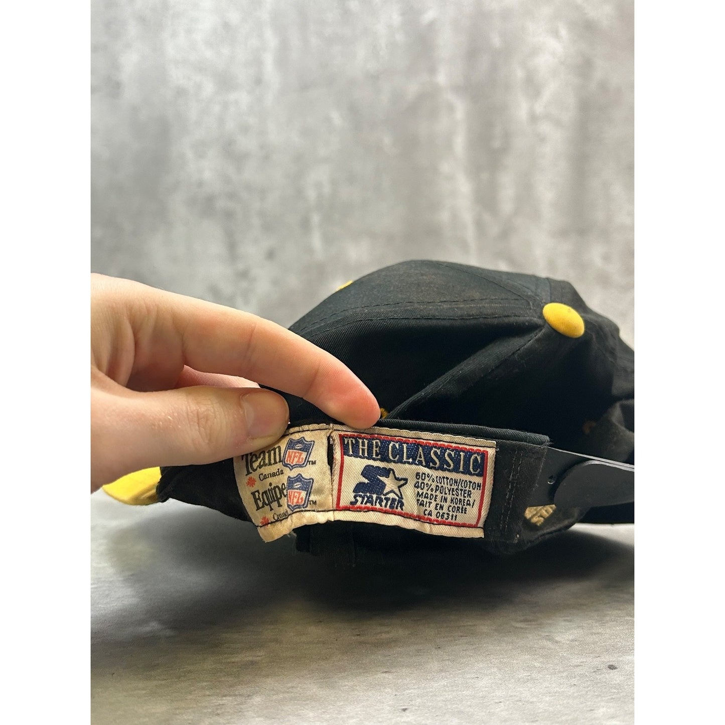 Vintage 90s Pittsburgh Steelers NFL Starter Tailsweep Football Snapback Hat OSFA