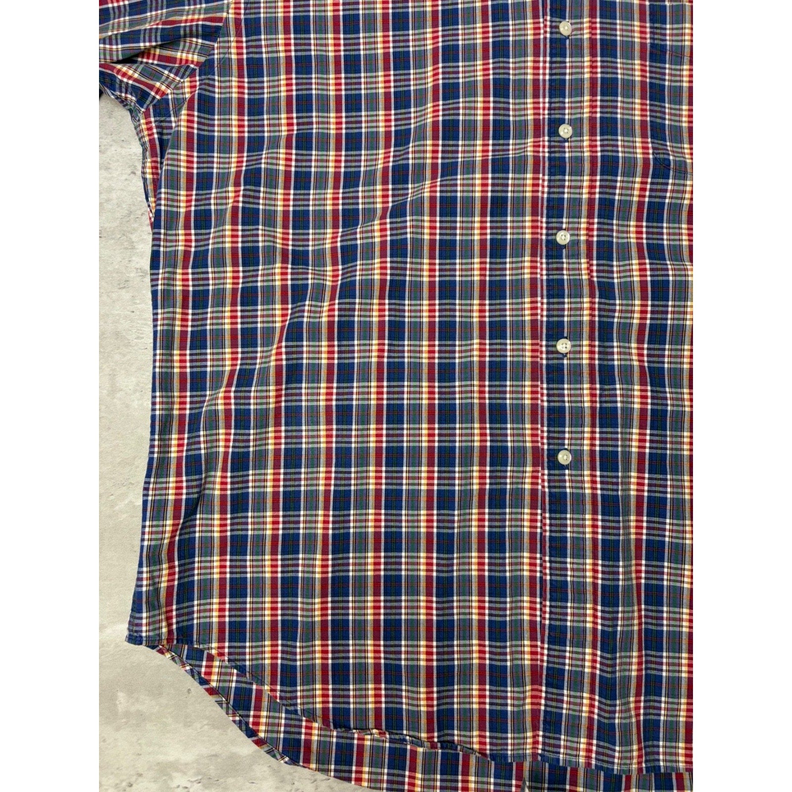 Vintage Polo Ralph Lauren Plaid Print Embroidered Pony Button Up Shirt Sz Large