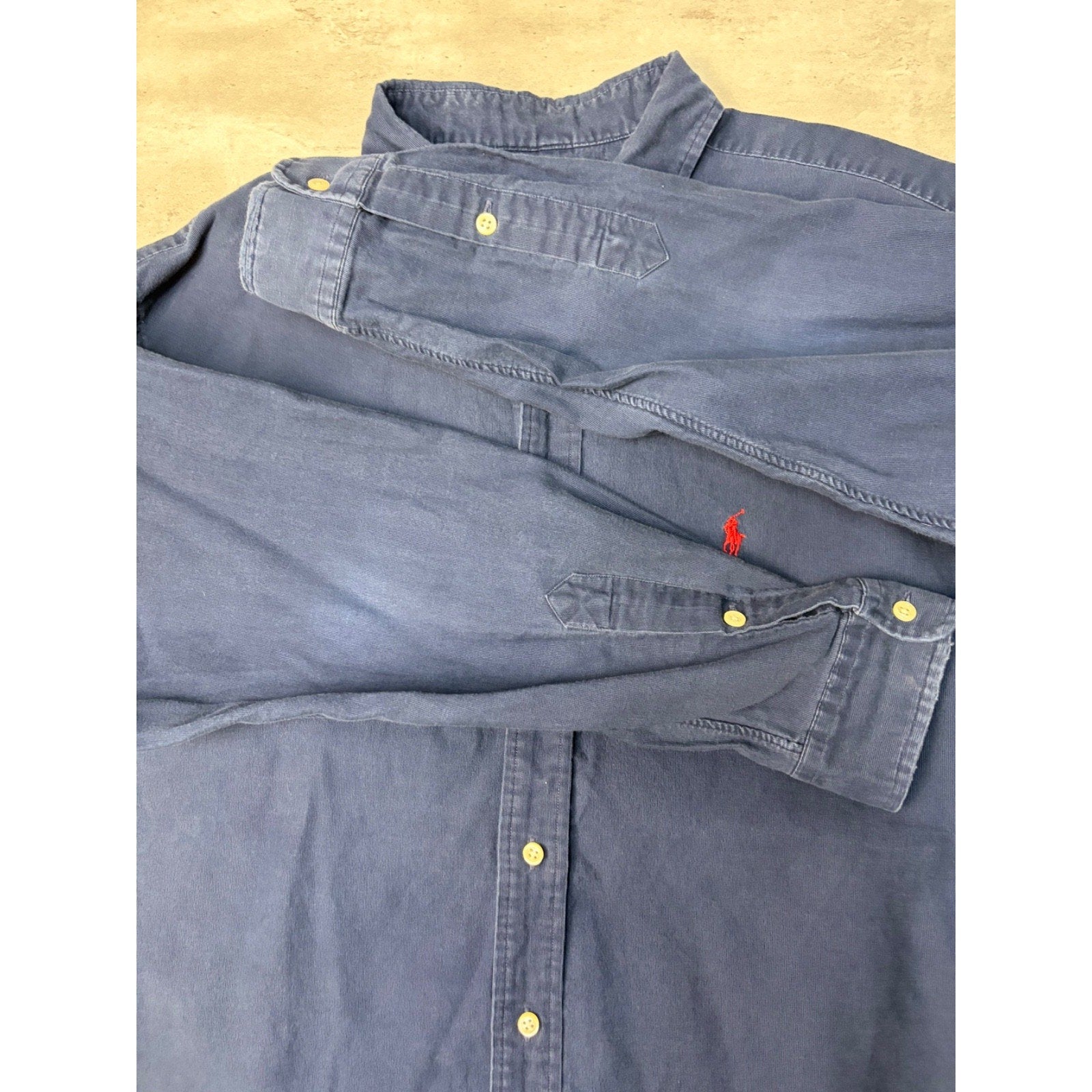 Vintage Polo Ralph Lauren Embroidered Pony Long Sleeve Button Up Shirt Sz Large