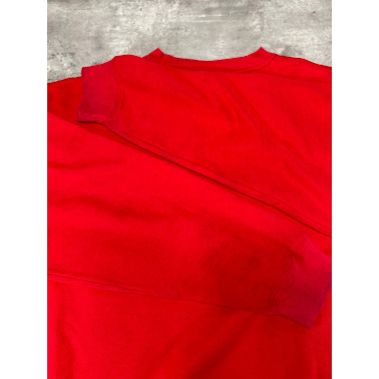 Vintage Stussy City Skyline Spellout Graphic Sweatshirt Size 2XL Red