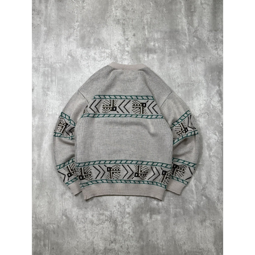 Vintage 80s/90s Sears Abstract Pattern Knit Sweater Size Medium