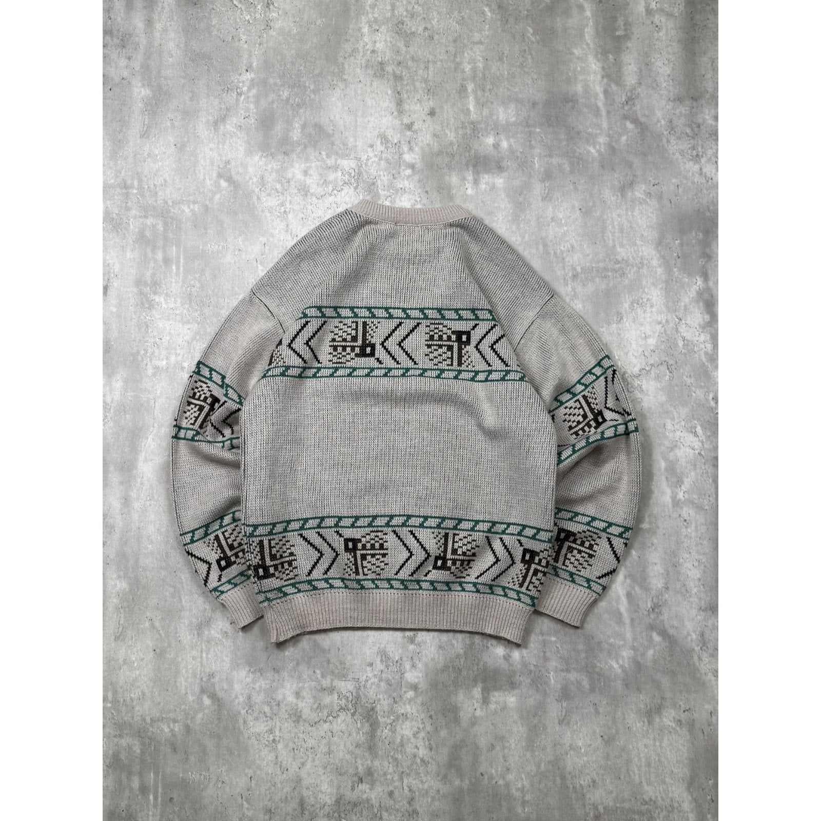 Vintage 80s/90s Sears Abstract Pattern Knit Sweater Size Medium