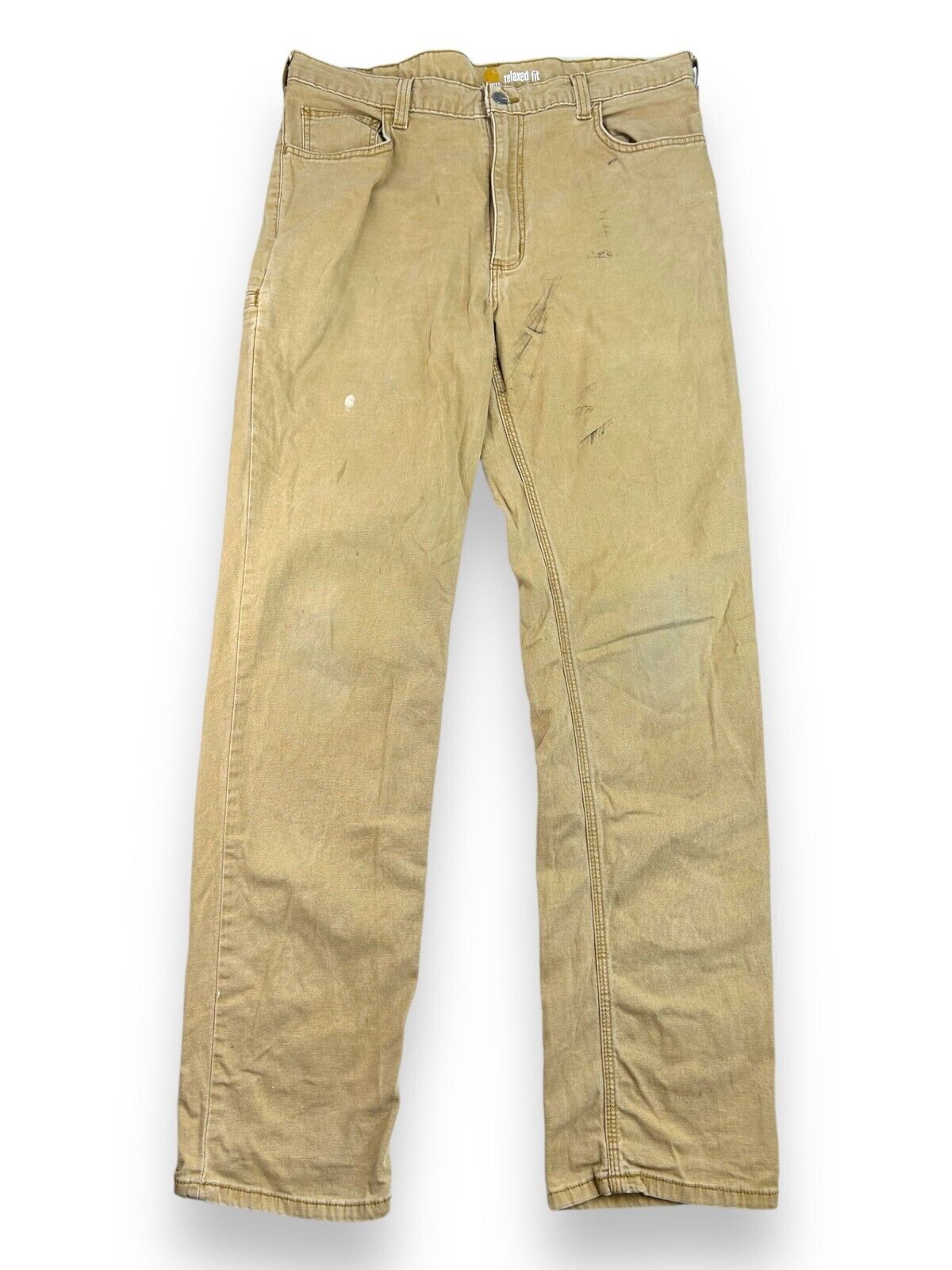 Carhartt Canvas Workwear Five Pocket Pants Size 36 Beige