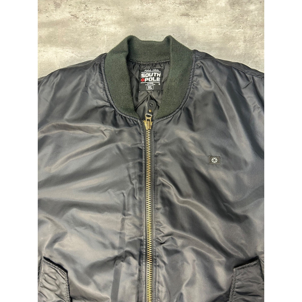 Vintage Y2K South Pole Insulated Full Zip Bomber Jacket Size XL