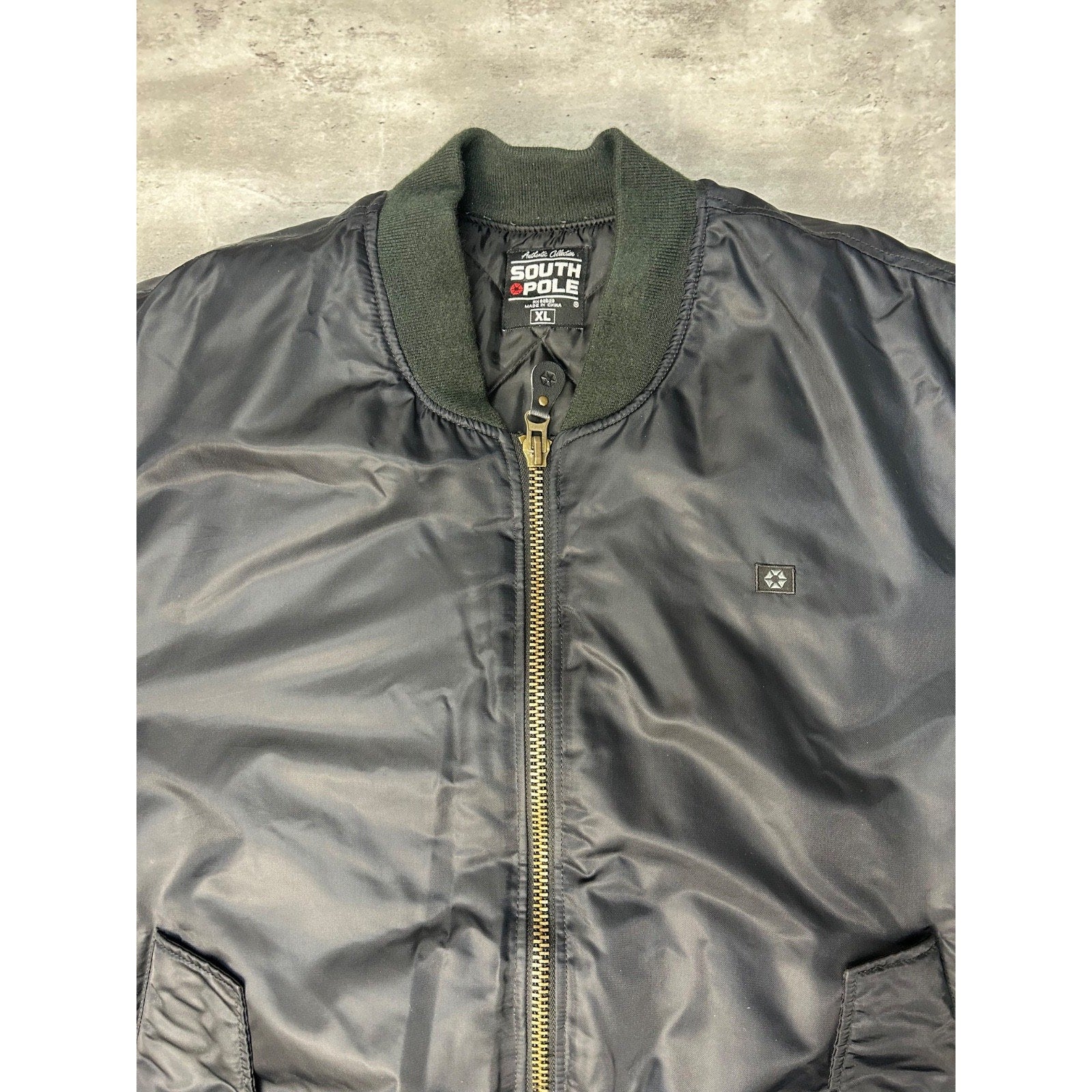 Vintage Y2K South Pole Insulated Full Zip Bomber Jacket Size XL