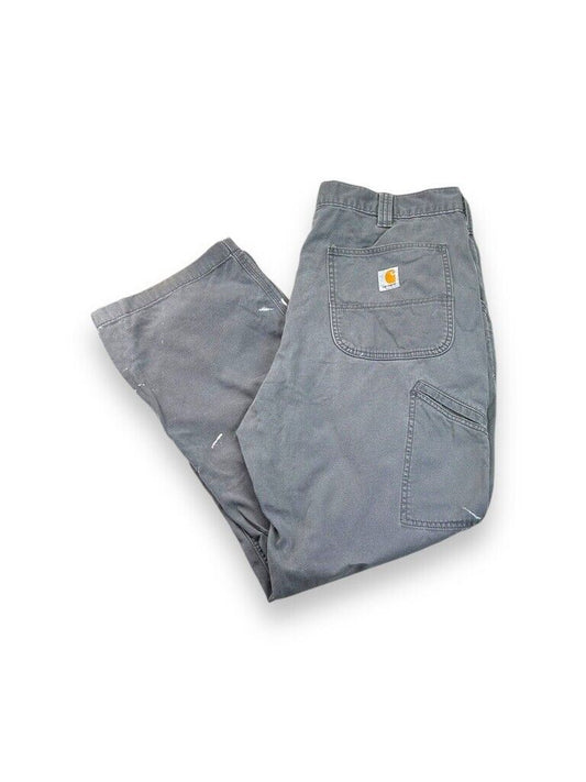 Carhartt Relaxed Fit Canvas Workwear Five Pocket Pants Size 36 Gray