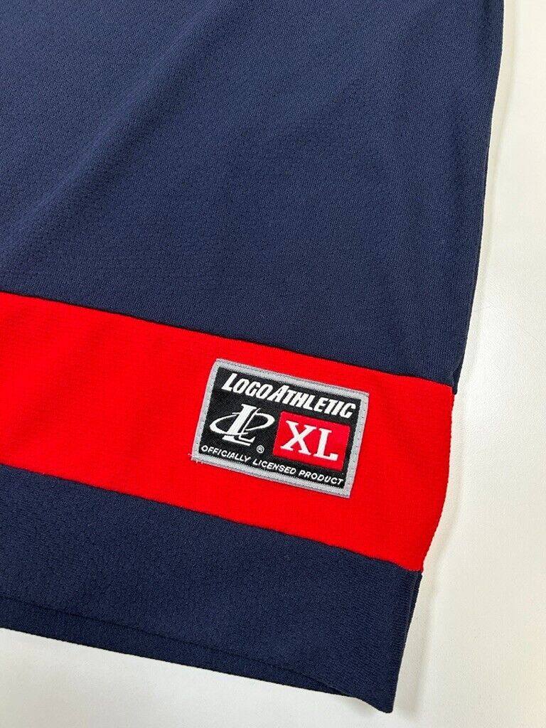 Vintage 90s Columbus Blue Jackets Logo Athletic NHL 3/4 Sleeve Jersey Size XL