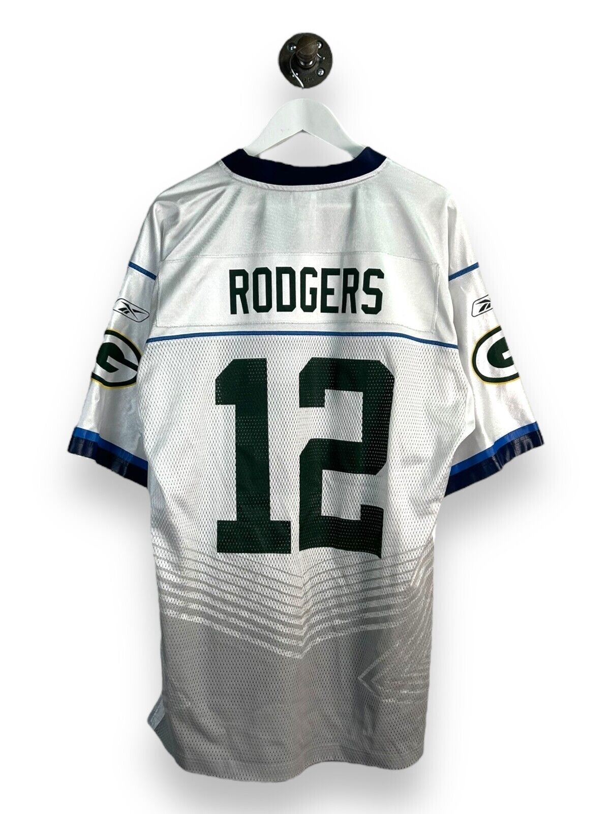 Aaron Rodgers #12 Green Bay Packers NFL SuperBowl XLV Reebok Jersey Size Large