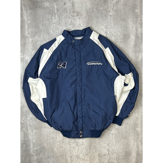 Vintage Jeff Gordon #24 Nascar DuPont Racing Nylon Full Zip Jacket Size Large