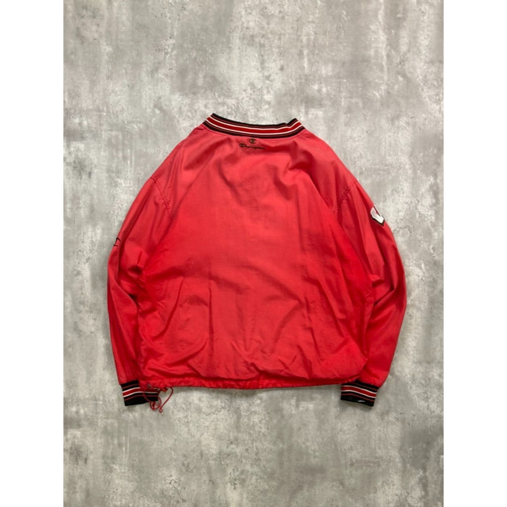 Vintage 90s Wisconsin Badgers NCAA Nylon Pullover Windbreaker Jacket Size XL