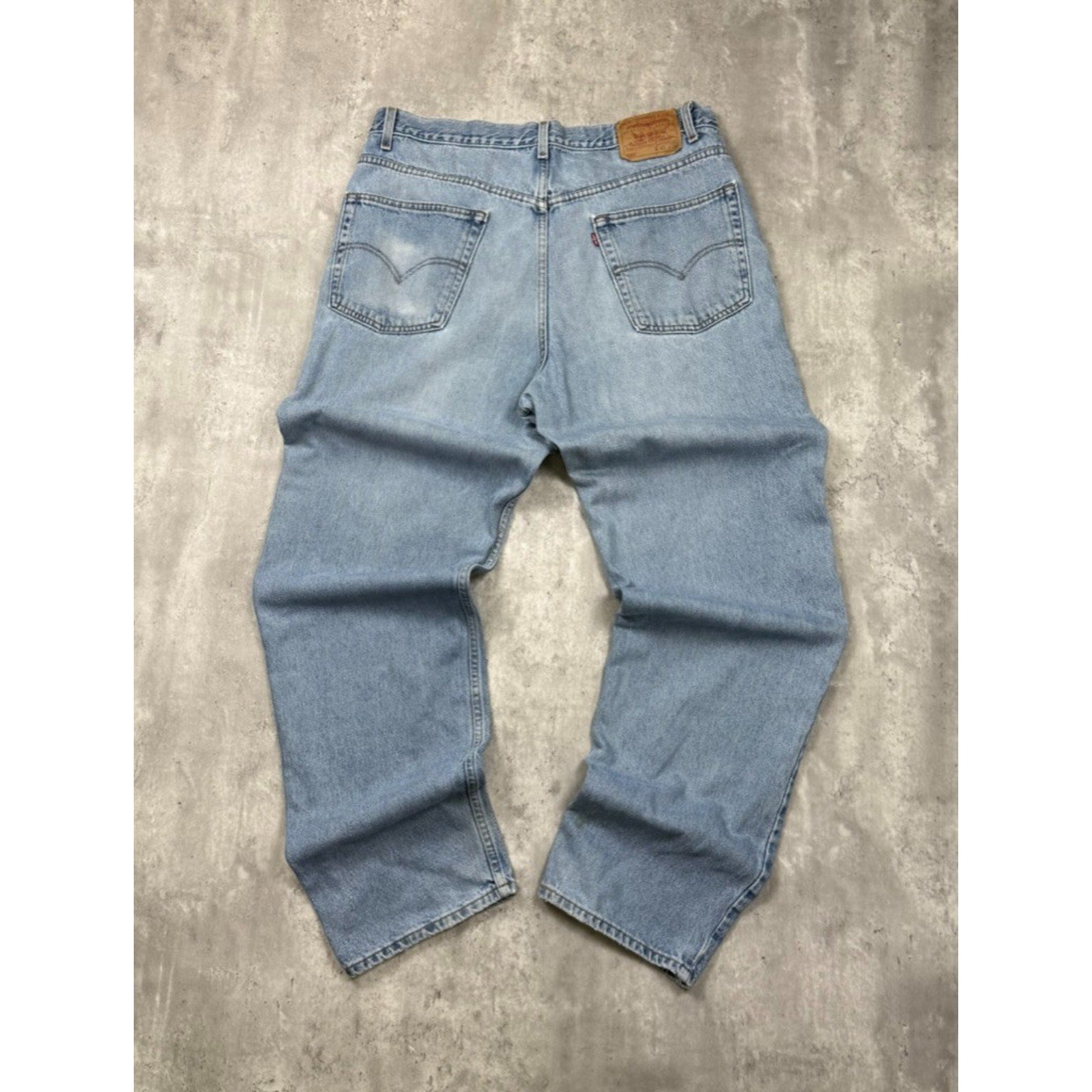 Vintage 90s Levis 550 Red Tab Relaxed Fit Light Wash Denim Pants Size 38
