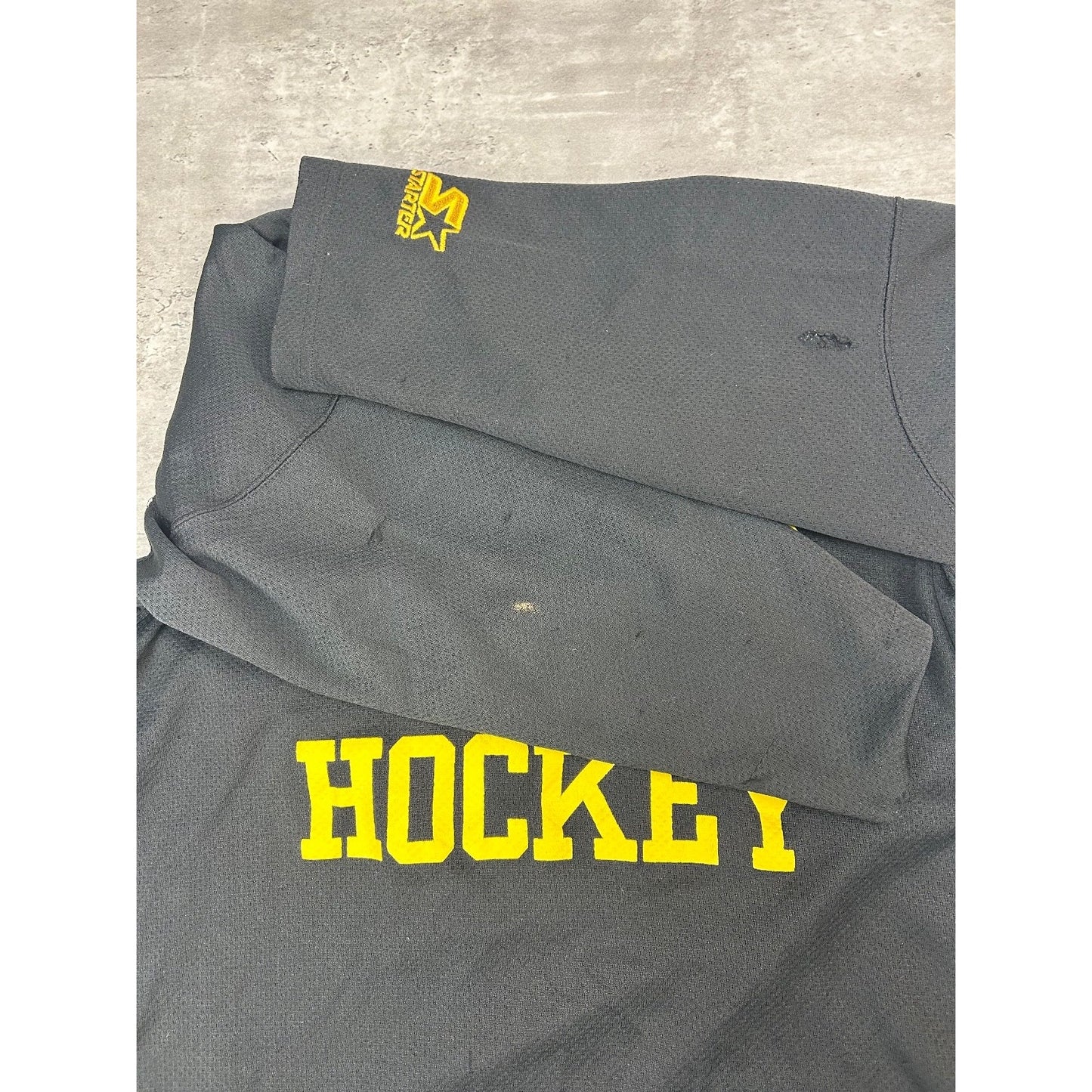 Vintage 90s Boston Bruins NHL 3/4 Sleeve Starter Hockey Jersey Size YOUTH L/XL