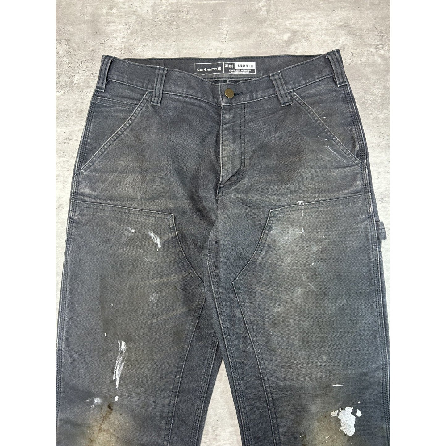 Carhartt Relaxed Fit Canvas Workwear Double Knee Carpenter Pants Size 33