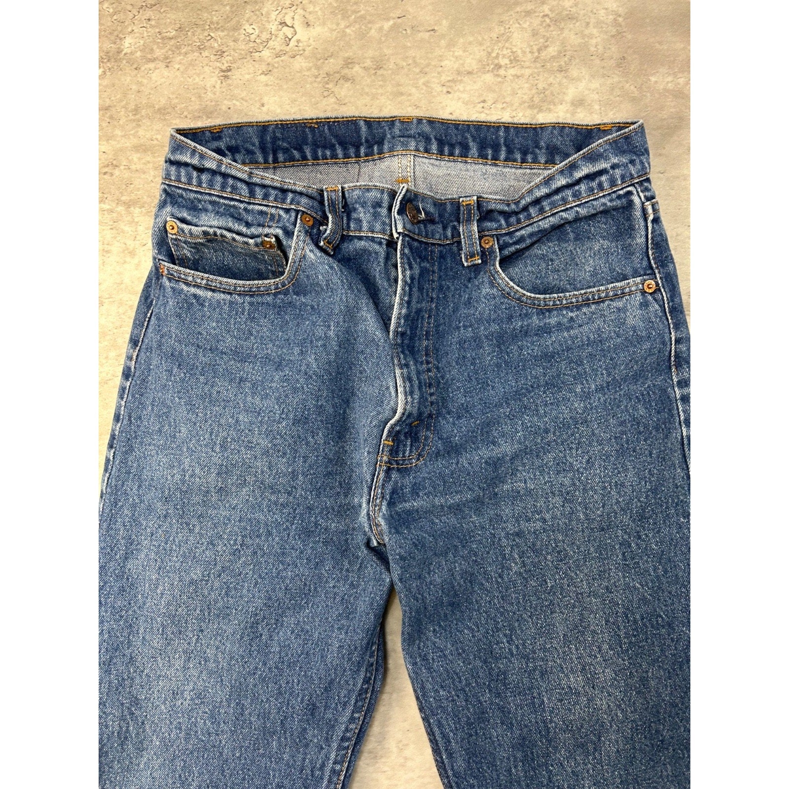 Vintage 80s Levis XX 505-0217 Dark Wash Denim Pants Size 32