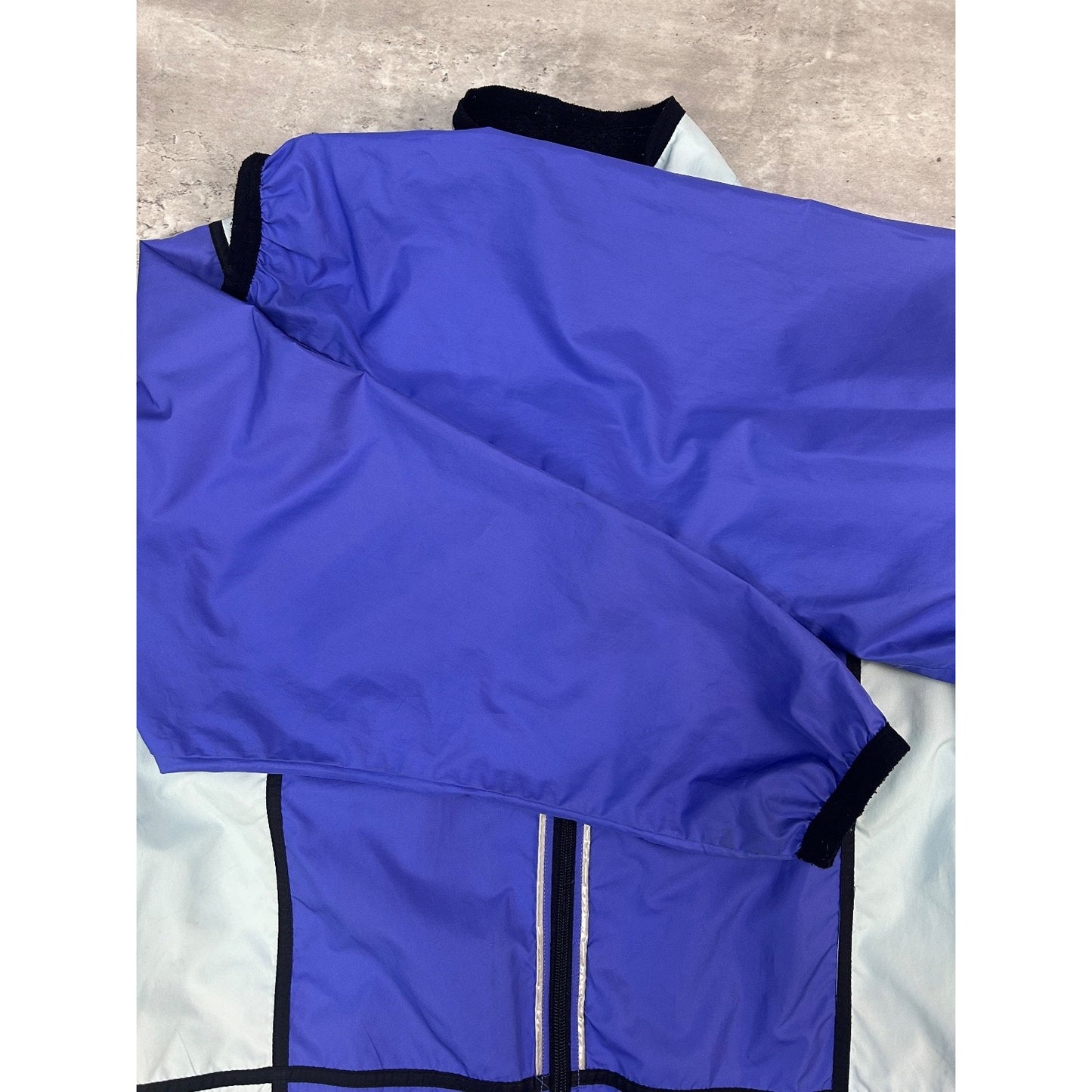 Vintage 90s Nike Embroidered Swoosh Two Tone Windbreaker Jacket Size XL YOUTH