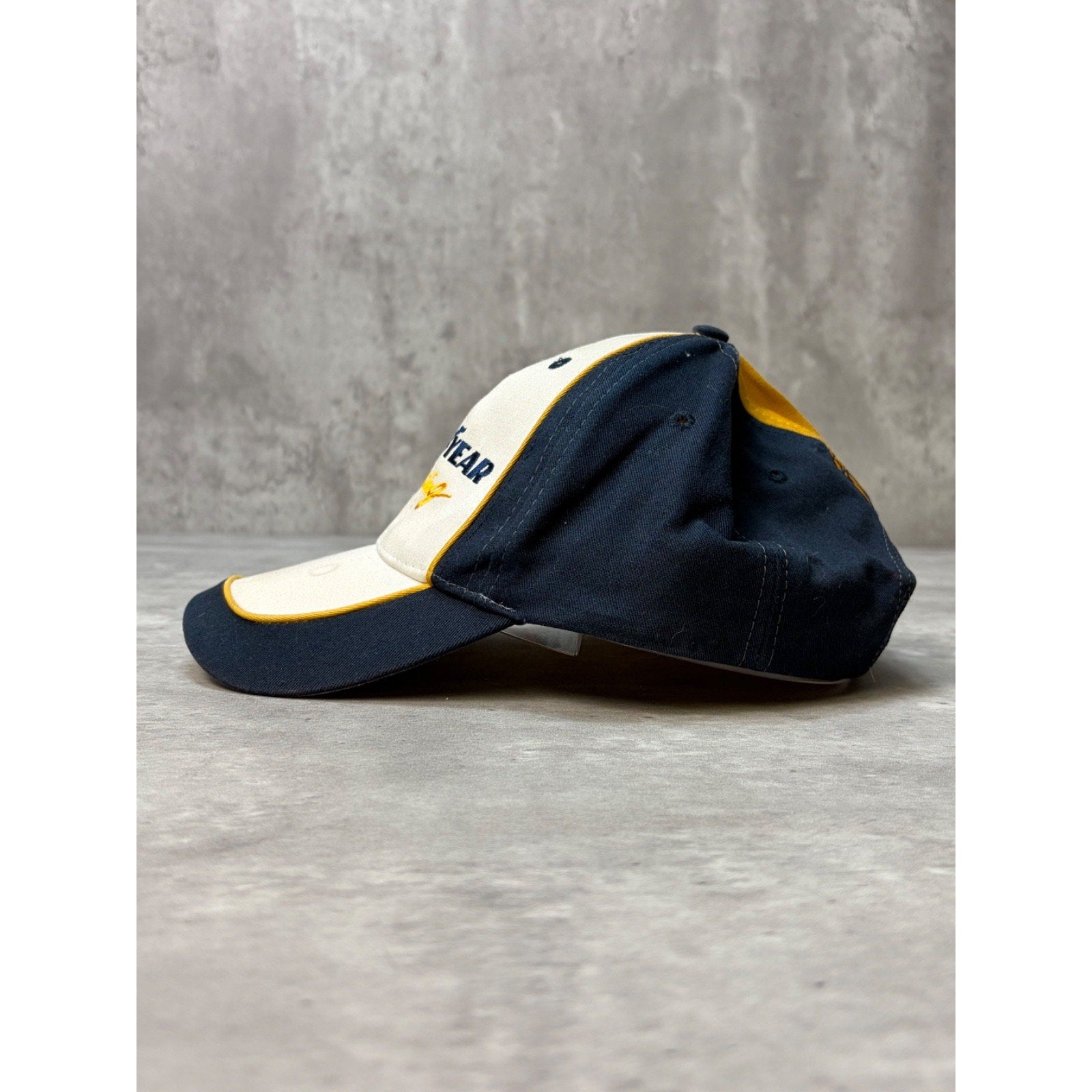 Vintage Goodyear Racing Embroidered Spellout Logo Nascar Strapback Hat OSFA