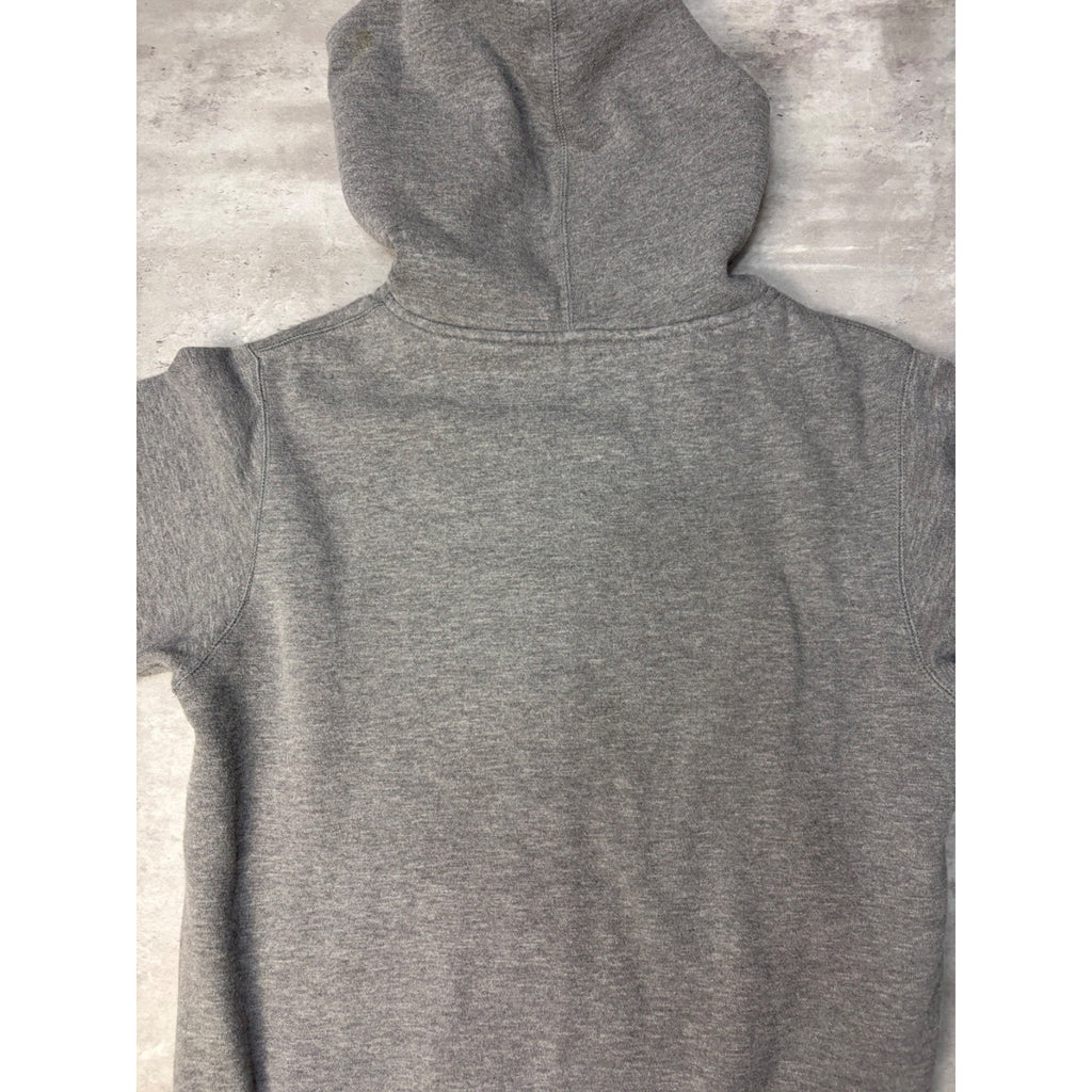 Vintage Fox Embroidered Logo Full Zip Fleece Lined Hooded Sweatshirt Size Small
