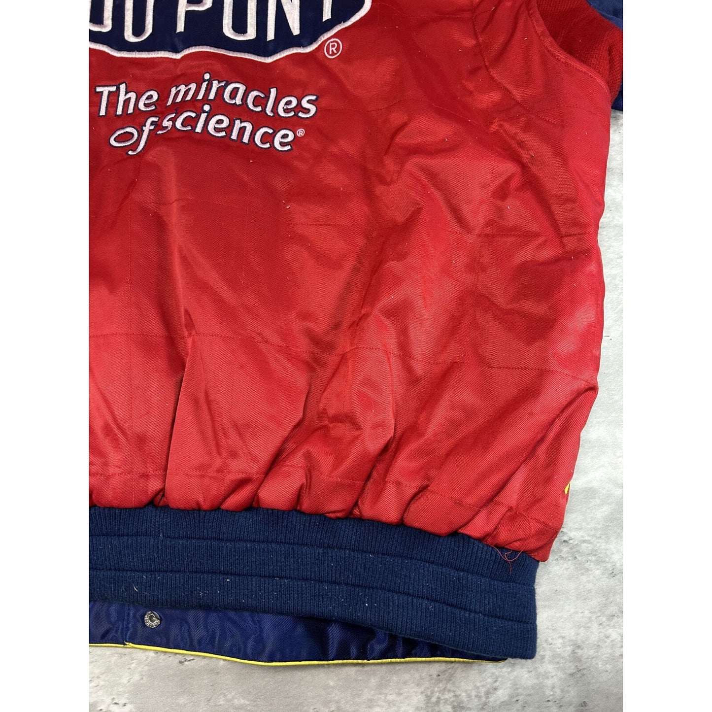Vintage Nascar Dupont Racing Embroidered Nascar Race Jacket Size XL Red