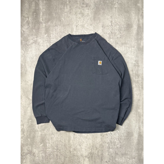 Carhartt Embroidered Patch Pocket Workwear Long Sleeve T-Shirt Sz XL