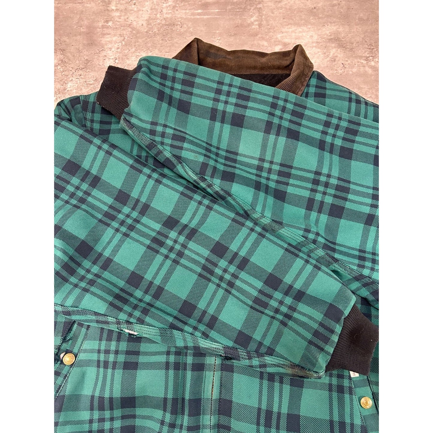 Vintage 80s/90s Carhartt Insulated Plaid Canvas Workwear Sante Fe Jacket Sz 2XL