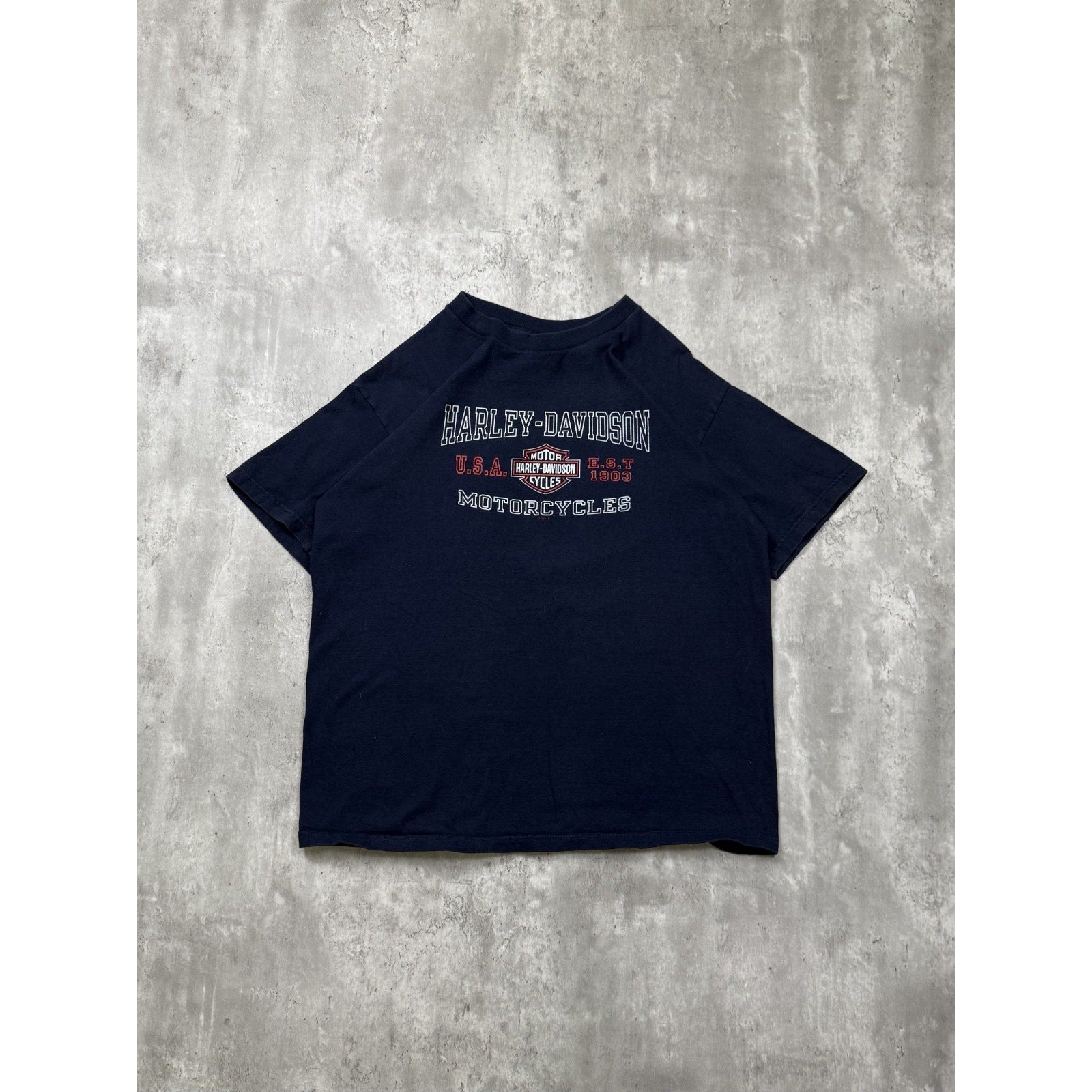 Vintage 2002 Harley Davidson Motorcycles Classic Logo Spellout T-Shirt Size XL