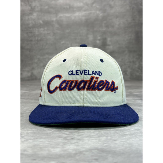 Vintage 90s Cleveland Cavaliers NBA Sports Specialties Script Snapback Hat OSFA