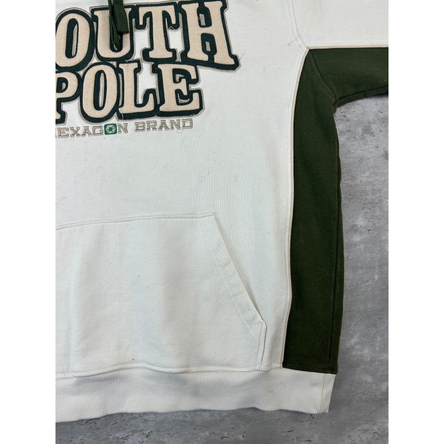 Vintage Y2K Southpole Embroidered Spellout Hooded Sweatshirt Size Large