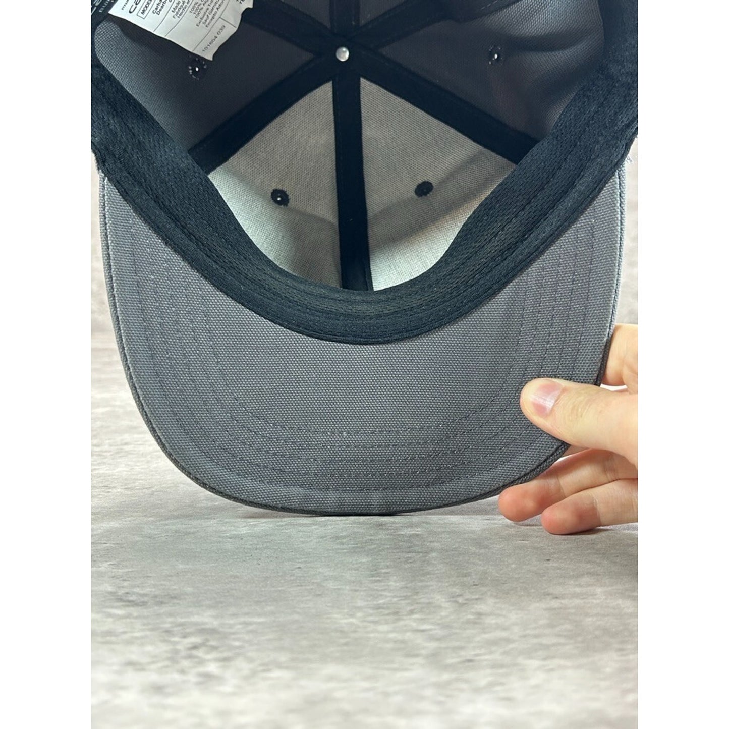 Carhartt Canvas Workwear Embroidered Patch Snapback Hat OSFA Gray