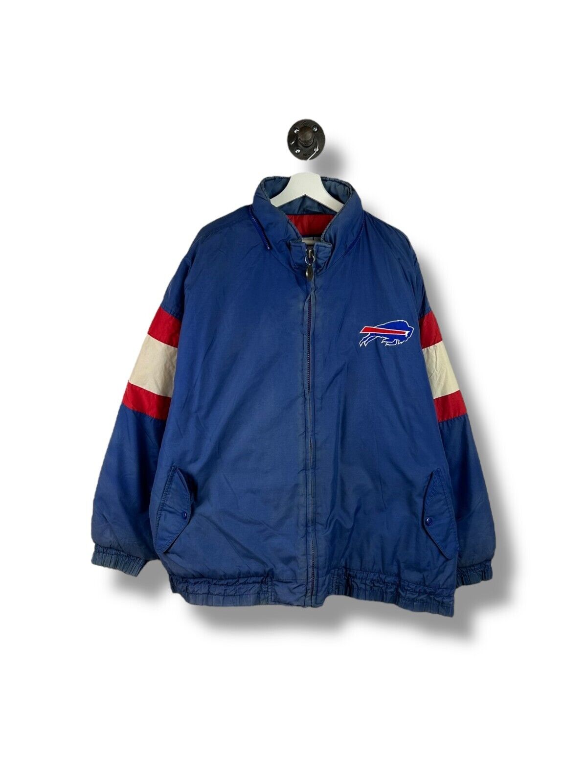 Vintage 90s Buffalo Bills NFL Insulated Full Zip Logo 7 Football Jacket Size 3XL