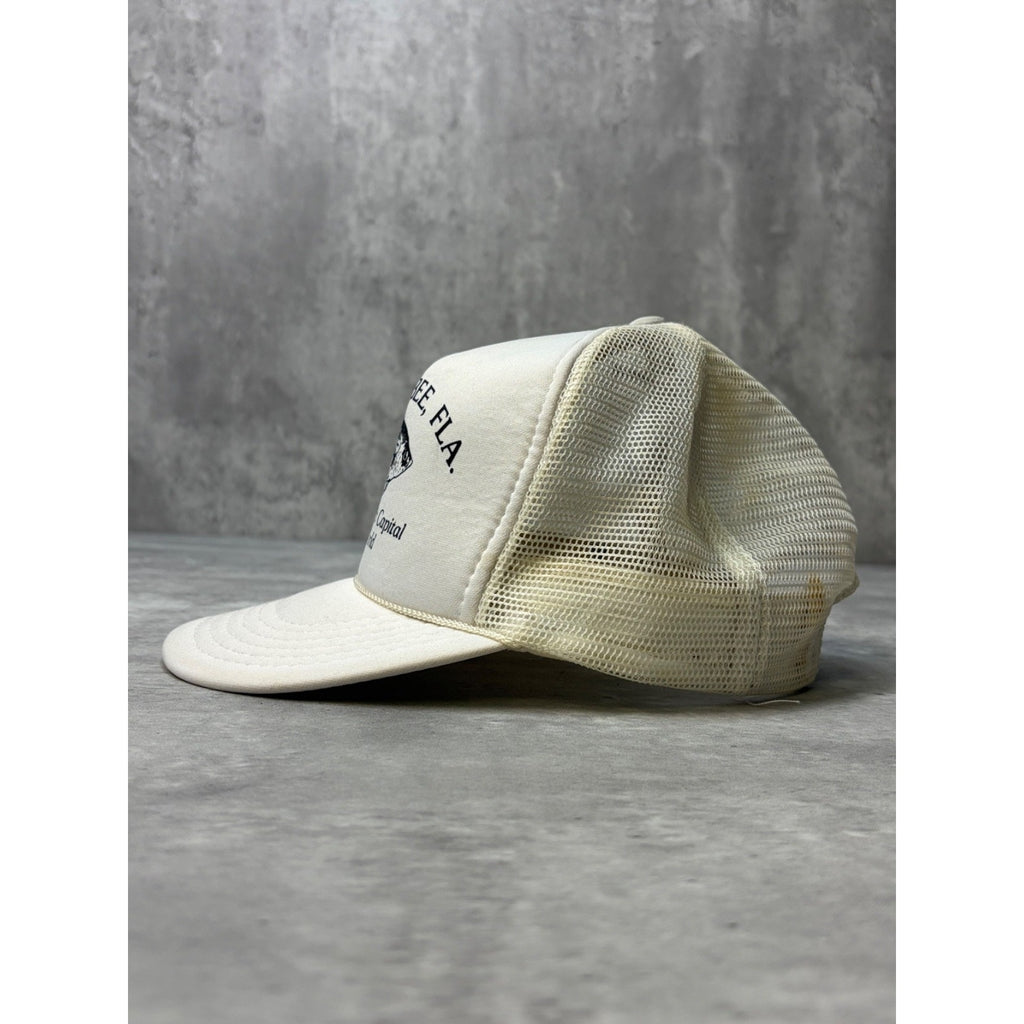 Vintage 80s/90s Speckled Perch Animal Graphic Trucker Snapback Hat OSFA