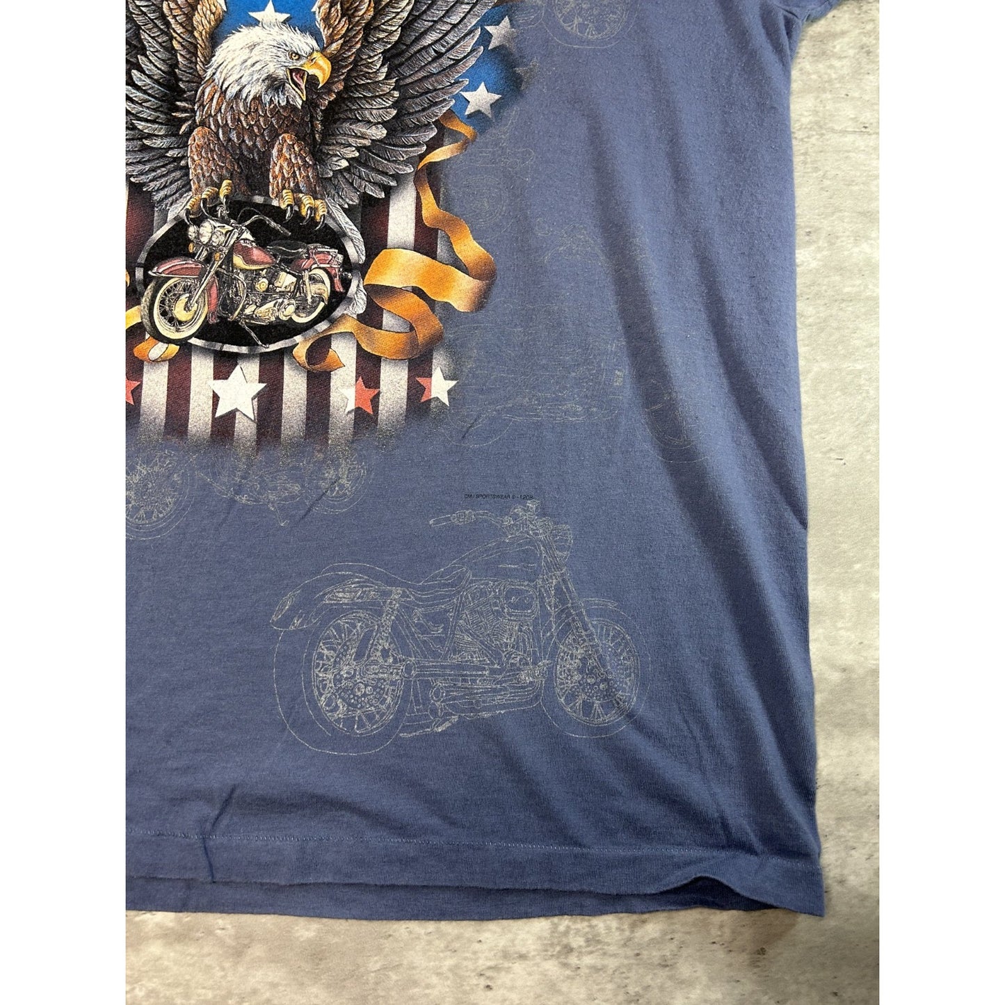 Vintage 1998 Sturgis Black Hills Rally Bald Eagle Graphic T-Shirt Size XL