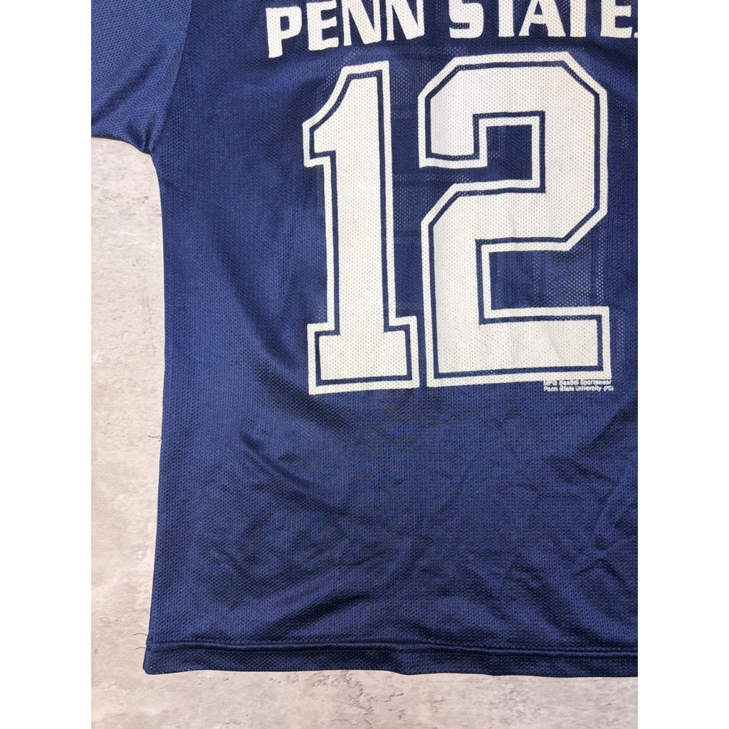 Vintage 90s Penn State Nittany Lions #12 NCAA YOUTH Football Jersey Size Large