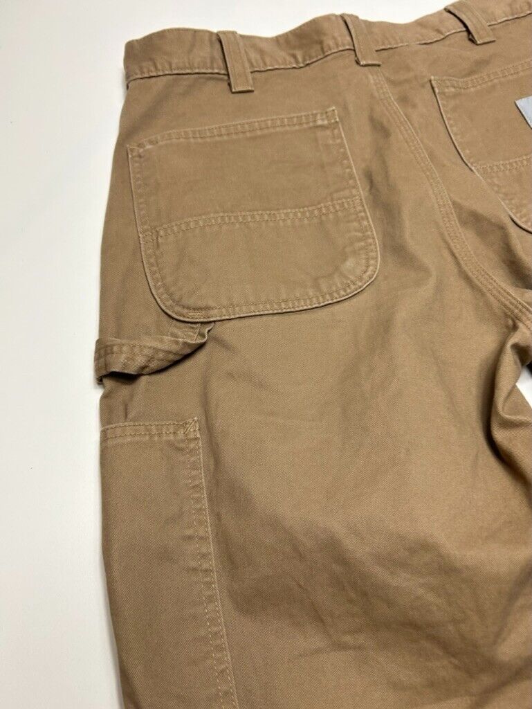 Carhartt Relaxed Fit Canvas Workwear Carpenter Pants Size 33W Beige