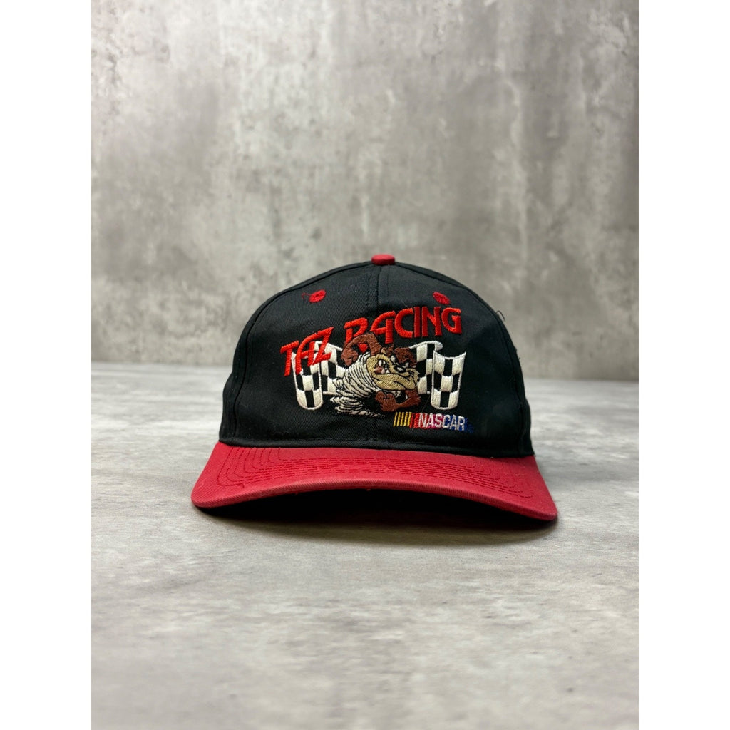 Vintage 1997 Nascar Looney Tunes Taz Racing Embroidered Snapback Hat OSFA