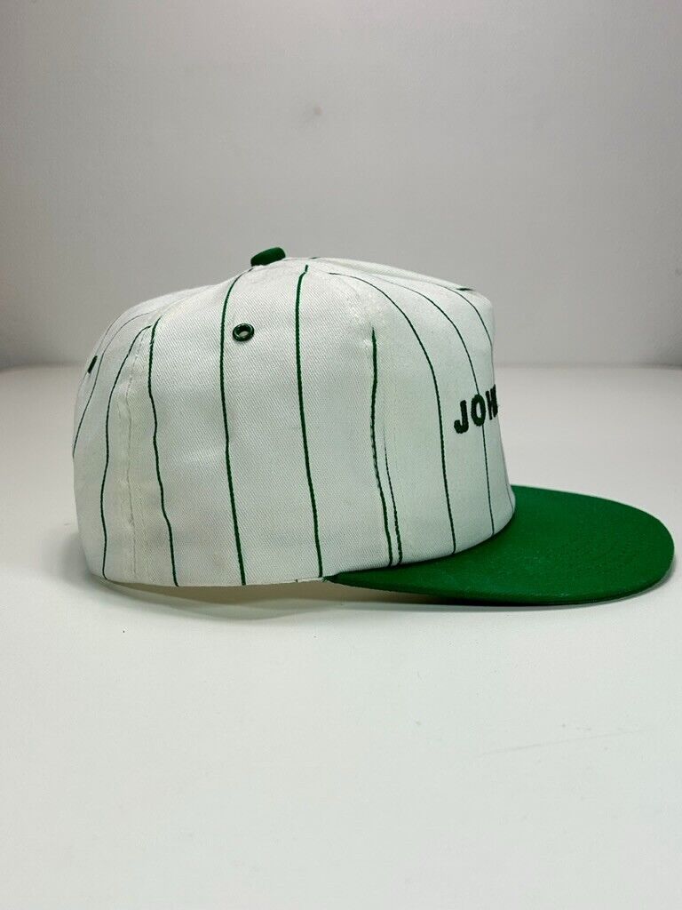 Vintage 90s John Deer Embroidered Pinstripe Snapback Hat OSFA