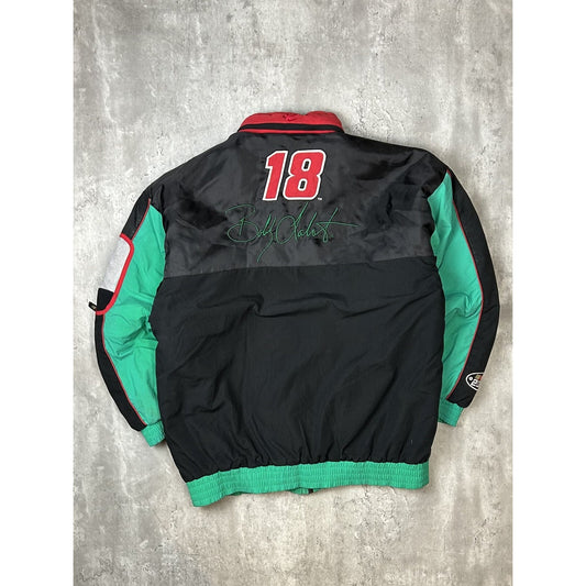Vintage 90s Bobby LaBonte #18 Nascar Interstate Batteries Jacket Size XL