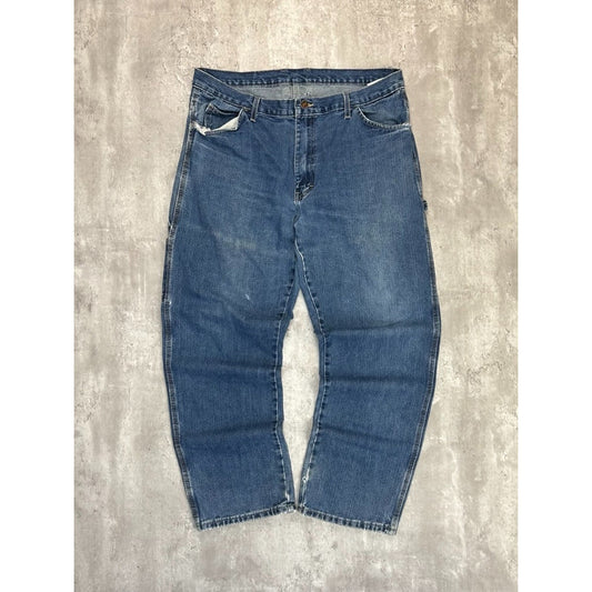 Vintage Dickies Medium Wash Denim Workwear Carpenter Pants Size 38