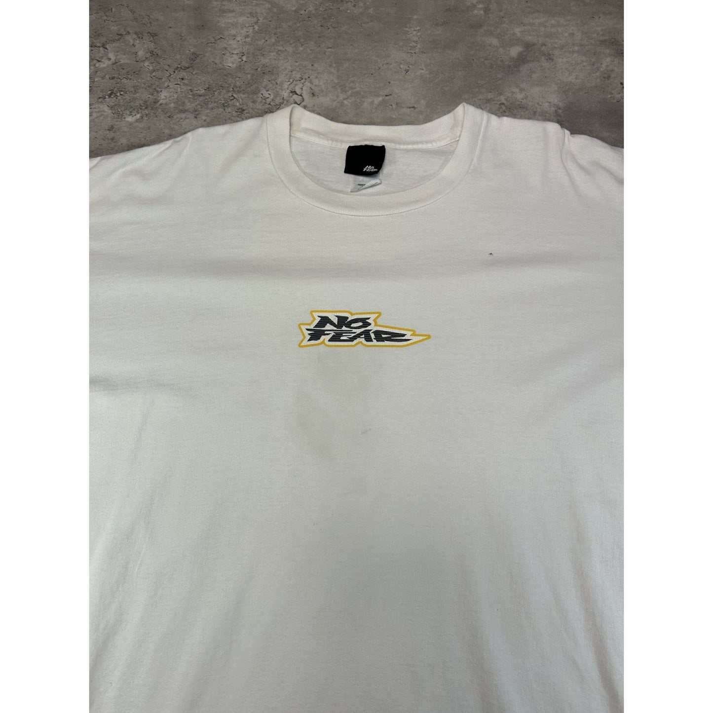 Vintage 2000s No Fear Graphic Spellout Long Sleeve T-Shirt Size XL White