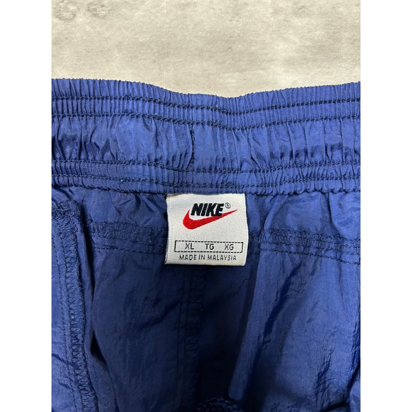 Vintage 90s Nike Tonal Embroidered Swoosh Nylon Track Pants Size XL
