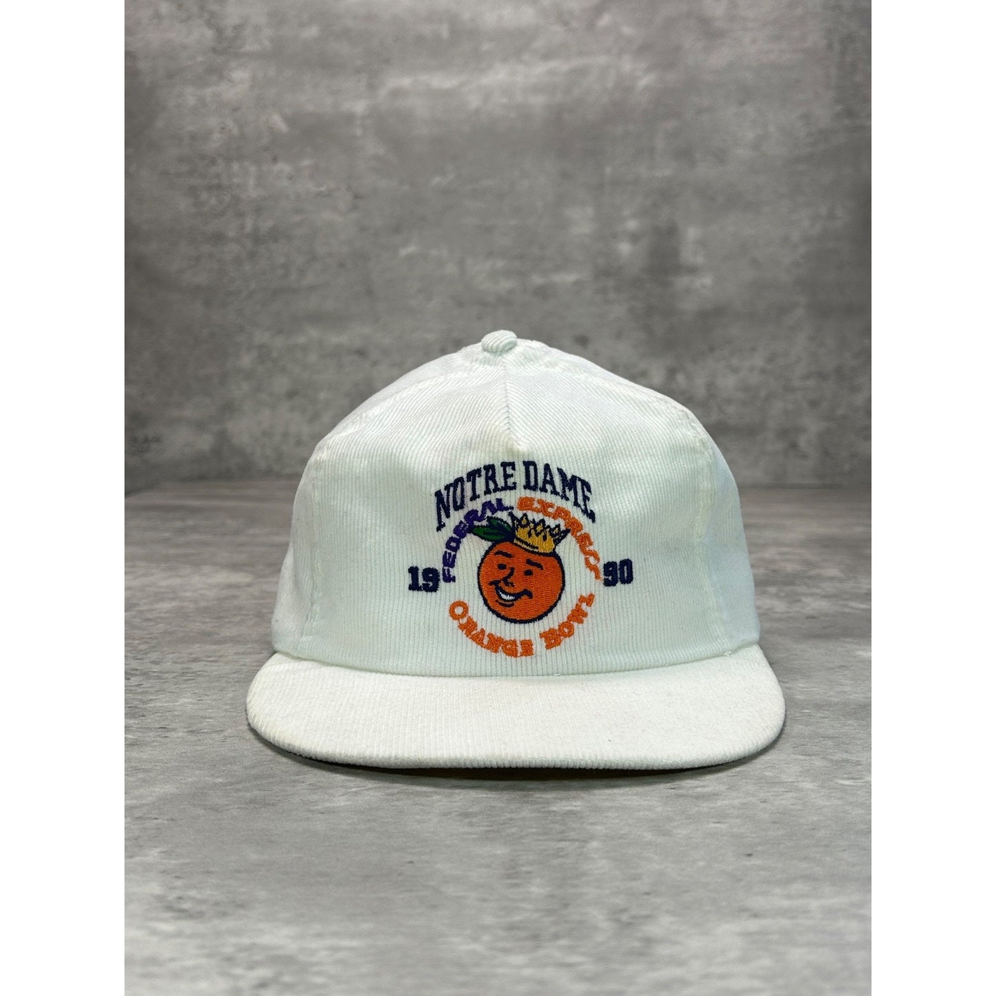 Vintage 1990 Notre Dame Fighting Irish NCAA Orange Bowl Snapback Hat OSFA