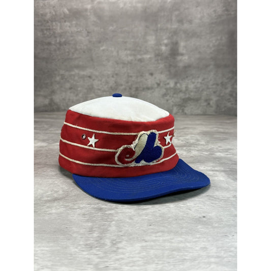 Vintage 80s Montreal Expos MLB Embroidered Logo Baseball Snapback Hat OSFA