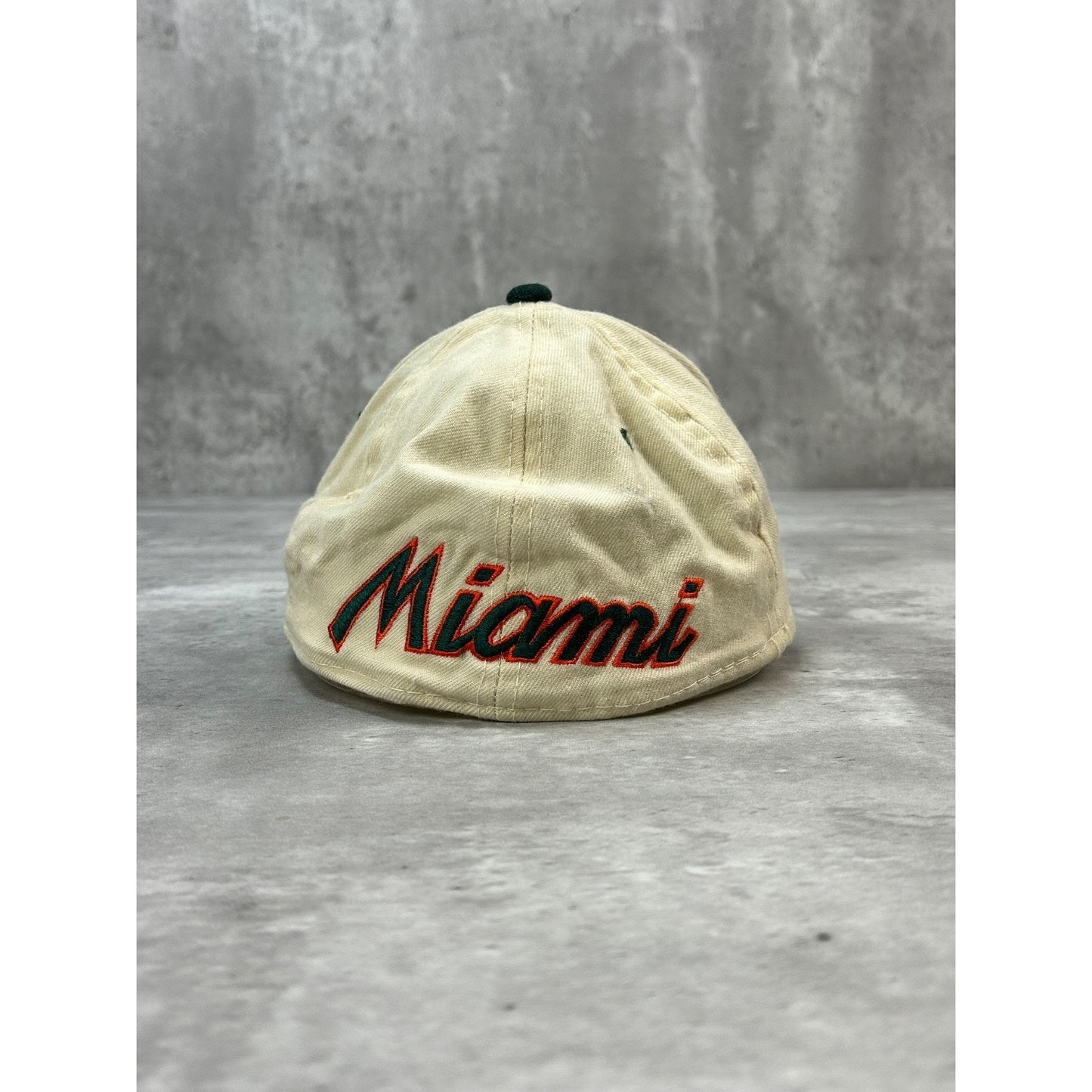Vintage 90s Miami Hurricanes NCAA Embroidered Sports Specialties Fitted Sz 7 1/4