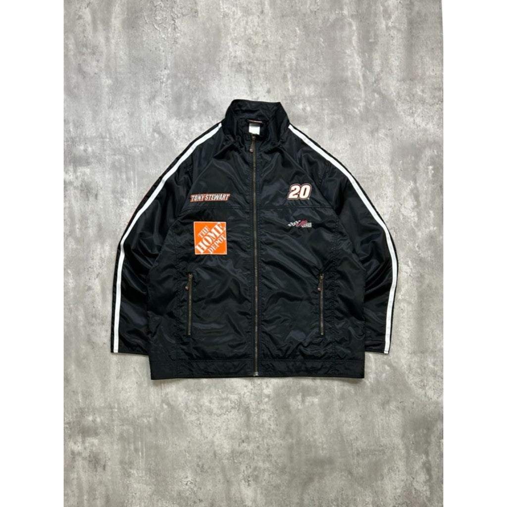 Vintage Tony Stewart #20 Home Depot Racing Nascar Windbreaker Jacket Size 2XL