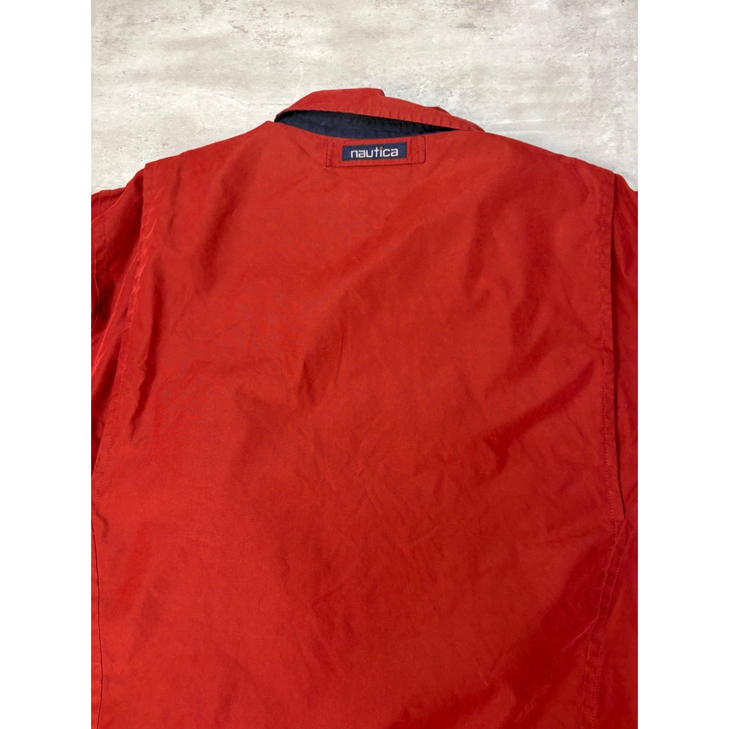Vintage Nautica Embroidered Tonal Logo Full Zip Collared Jacket Size XL